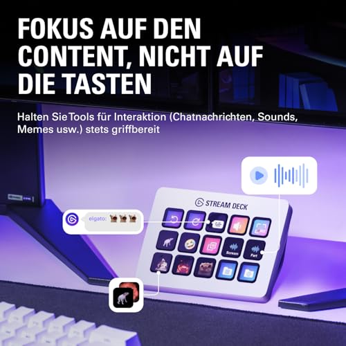 Stream Deck MK.2 Weiß Studio-Controller, 15 Tasten