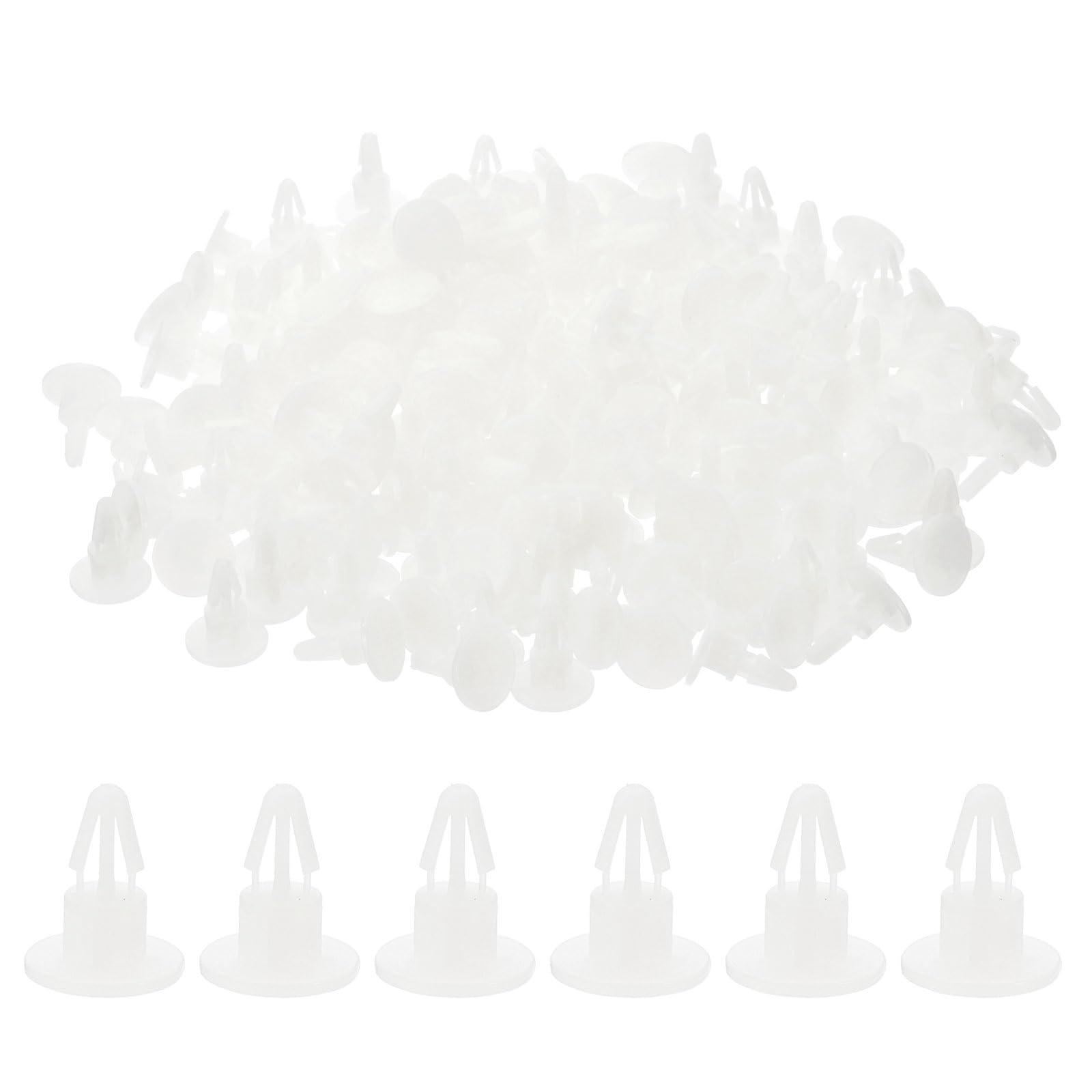 PATIKIL PCB Support Spacer, 200Pack 2mm/0.24" Supporting Height PCB Standoff Isolation Board Stand Column Flat Head Plastic Support for PCB PC Board, White