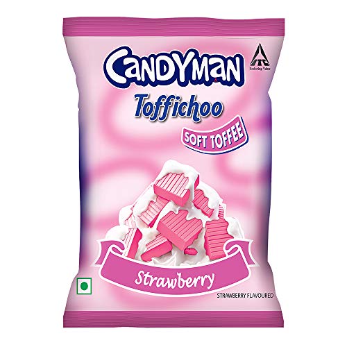 Candyman Toffichoo, Strawberry - 100 Soft Toffees for In-home Serves, 240g