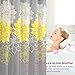 Wimaha No Hook Yellow and Grey Shower Curtain, Cloth Shower Curtain Fabric Machine Washable, 74 x 71 Bathroom Shower Curtain