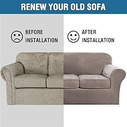 H.VERSAILTEX Modern Velvet Plush High Stretch Sofa