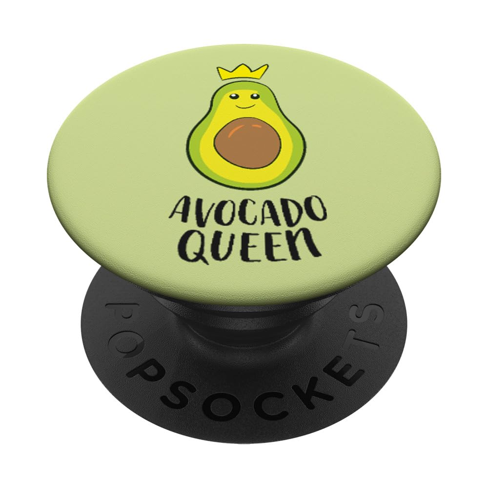 PopSockets Funny Avocado Queen Avocado Women Avocado Lover Girl PopSockets Swappable PopGrip