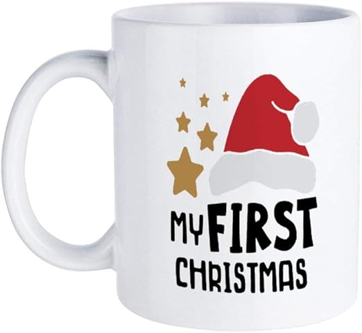Download Amazon Com My First Christmas Svg Cut File Gifts For Dad From Daughter Son Wife Coffee Mug Novelty Prank Gift For Daddy On Father S Day Birthday Christmas 11 Oz Kitchen Dining PSD Mockup Templates