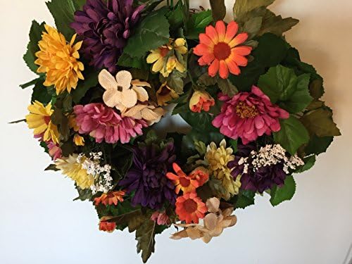 Mini window wreath-Warm colorful floral adorned willow wreath-Winter or spring decoration-One of a kind-16" diameter wreath-Farmhouse wreath-Rustic mini wreath-Centerpiece-Ready to ship