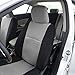 FH Group Universal Car Seat Covers Full Set for SUV Truck Sedan Vans | 3D Textured Breathable Fabric Seat Cover Set with Airbag Compatible Split Bench Protector Interior Upgrade - Gray