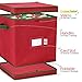 StorageMaid Christmas Ornament Storage Box - Ornament Box Organizer Fits Up To 64 Balls - Christmas Decoration Storage Containers with Exclusive Velcro Cover & Finger Slot 12X12X12