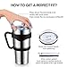 Homitt 30 oz Insulated Tumbler Travel Mug, Double Wall Vacuum Stainless Steel Cup Bundle with Lid, Handle, 2 Curved Straws, Cleaning Brush, (24 Hours Ice Retention)