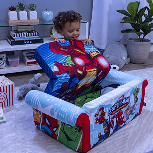Marshmallow Furniture, Children's 2-in-1 Flip Open Foam Sofa, Marvel Super Hero Adventures, by Spin Master - Thumbnail 2