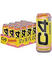 C4 Energy Drink by Cellucor | STARBURST | Carbonated Sugar Free Pre Workout Performance Drink with no Artificial Colors or Dyes