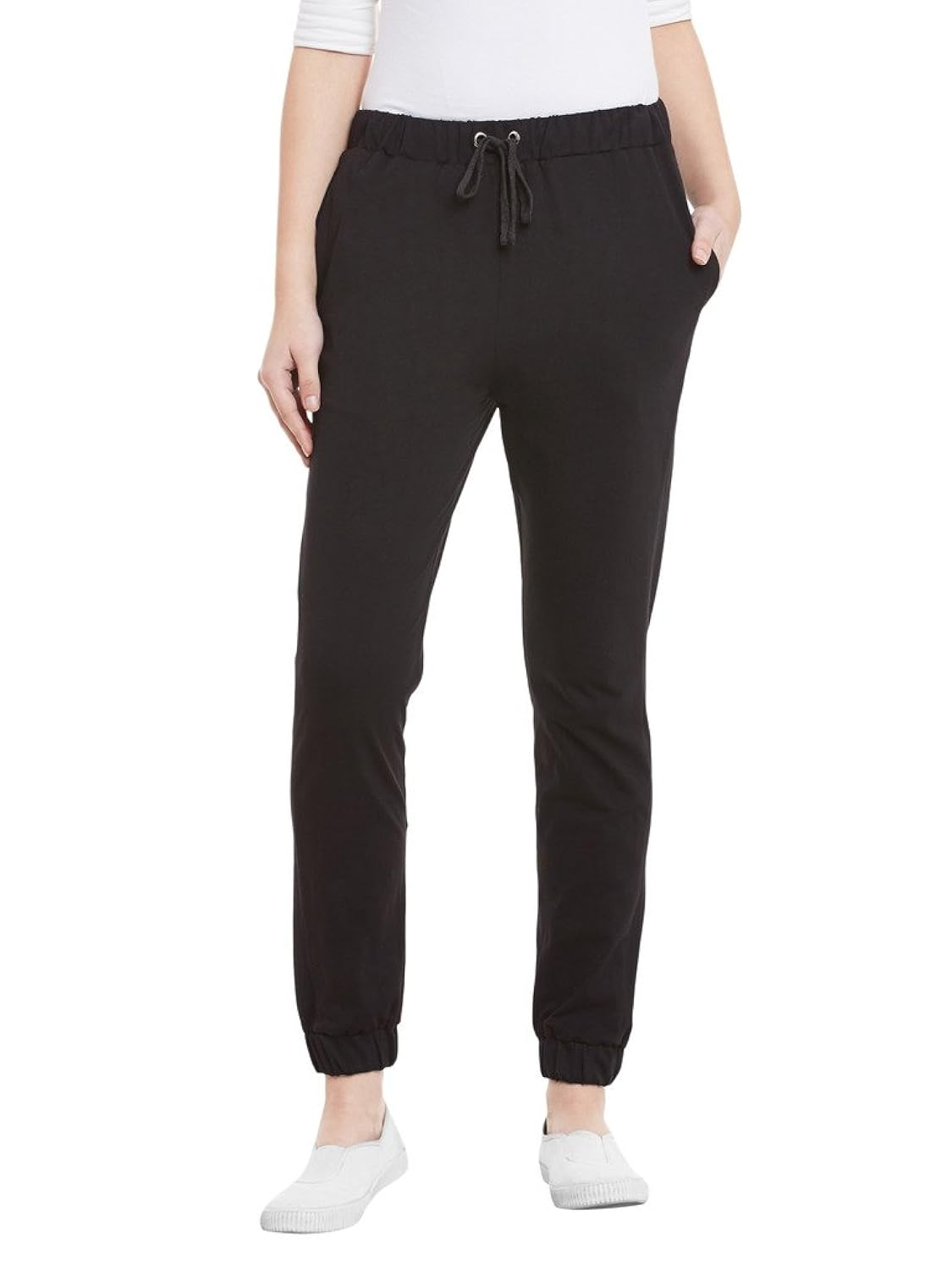 miss chase womens black relaxed fit joggers