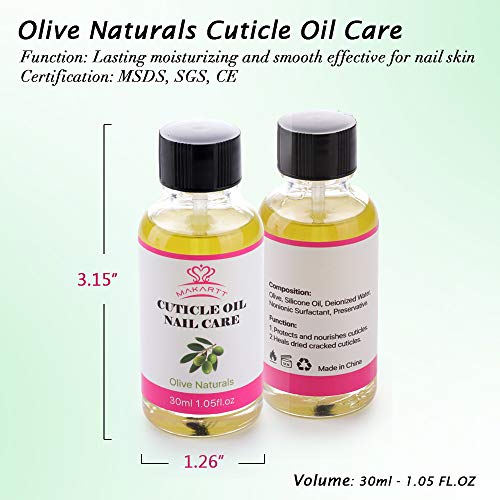 MAKARTT Olive Naturals Nail Cuticle Oil 30ML, Heals Cracked Cuticles, Perfect Non-irritating Milk Fragrant 5Mins Fast Absorption, Moisturizing & Anti-Greasy Oil Cuticle Repair P-11