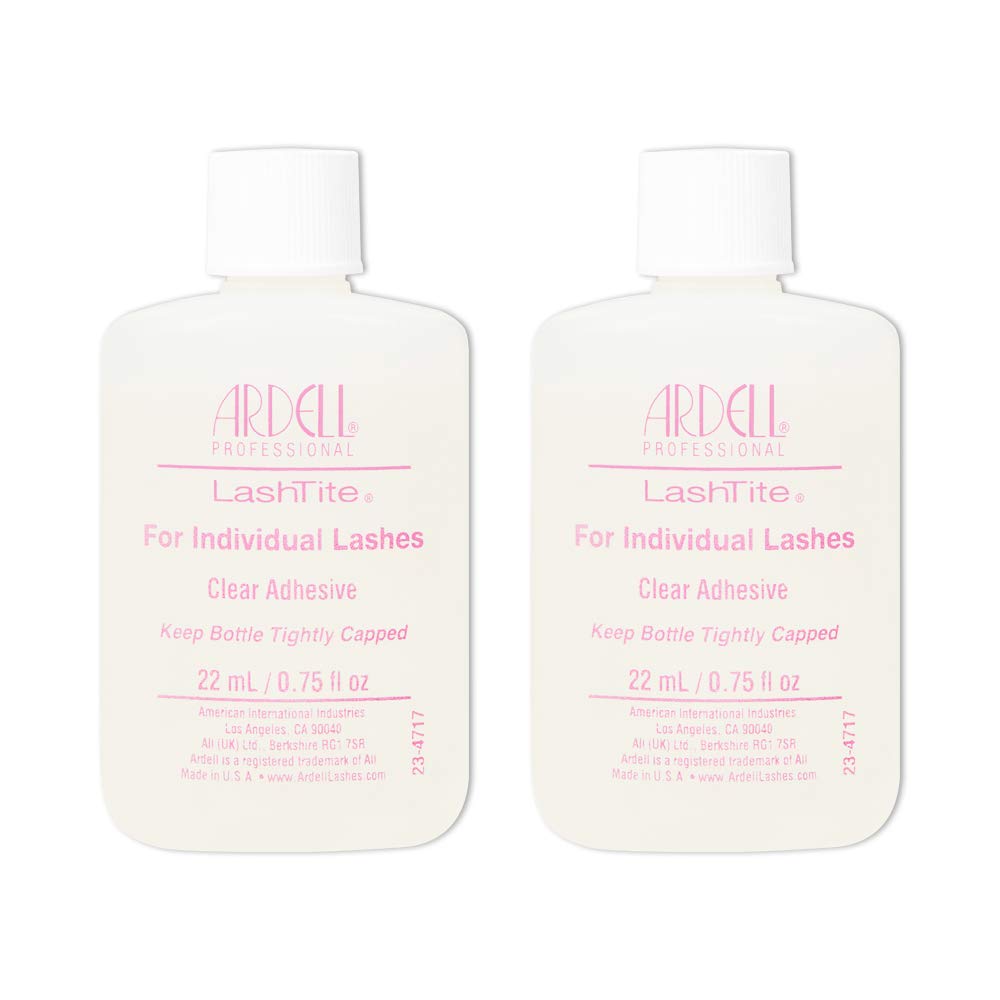 Ardell LashTite Lash Adhesive Clear for Individual Lashes, 0.75 oz x 2 pack