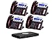 X16 Small Office Phone System with 4 Red Mahogany X16 Telephones - Auto Attendant, Voicemail, Caller ID, Paging & Intercom