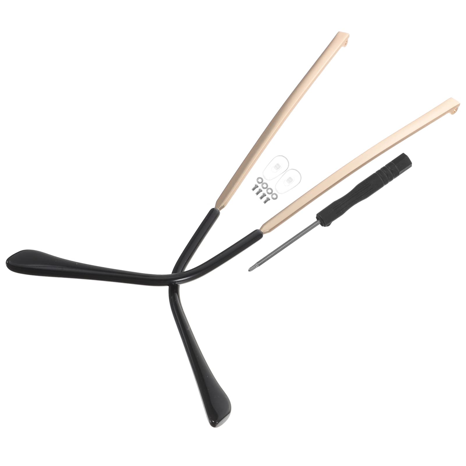 STOBOK Gold Metal Glasses Leg Replacement Arms for Spectacles Sunglasses Temple Arm Accessories Universal Fit Durable Repair Parts for Reading Glasses