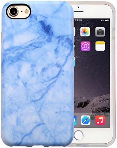 Blue Texture Iphone 7 phone Case,SOOGA Matte surface ,Shock Proof Anti-Scratch Anti-Finger Slim Fit Soft Flexible TPU Cover Case for Iphone 7 4.7" (blue)