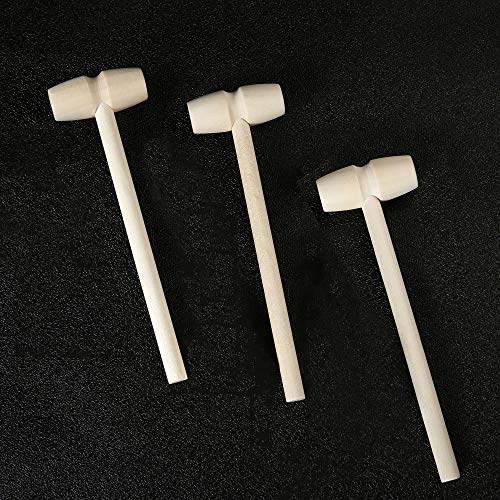 50 Pieces Mini Wooden Hammers Educational Pounding Toy Mallets for Kids