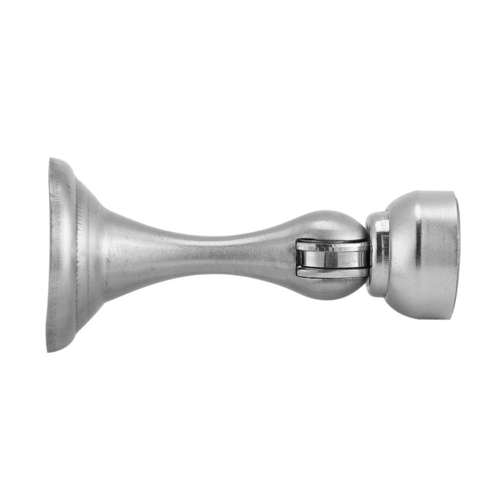 Stainless Steel Door Magnetic Stopper with Bottom Bumper for Bedroom Office Powerful Door Holder