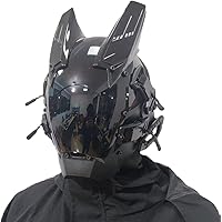 KYEDAY Punkmasker, cosplay voor mannen, mechanische sciencefiction- uitrusting, cosplay, halloweenmasker, geschikt voor feest, muziekfestival, accessoires (blauw