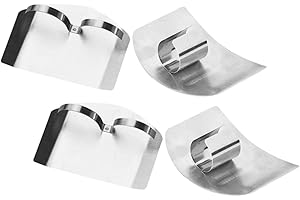 UTHCLO 4pcs Stainless Steel Finger Protectors for Cutting Kitchen Cutting Tools for Safe Slicing and Dicing
