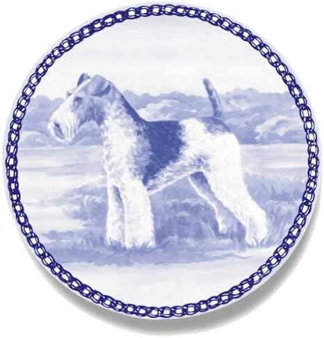 Amazon デンマーク製 ドッグ プレート 犬の絵皿 直輸入 Foxterrier Wirehaired フォックステリア ワイヤーヘアー 置物 オブジェ オンライン通販