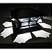 iGlow 8 Pack Black Outdoor Garden 6 x 6 Solar SMD LED Post Deck Cap Square Fence Light Landscape Lamp PVC Vinyl Wood