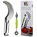 Watermelon Slicer - Corer Cutter And Server Tongs - Stainless Steel Kitchen Tools + FREE BUNUS: Melon Baller And Fruit Carving Knife – PERFECT FOR GIFT - High Quality Utensils - RUST-PROOF - FOOD-SAFE