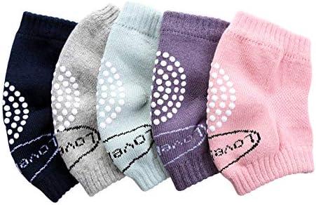 Lovinglove 5 Pair Infant Toddler Baby Crawling Anti-Slip Kneepad Crawling Safety Protector Leg Warmers (Style_5_3)