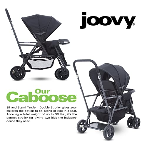 Joovy Caboose Sit and Stand Double Stroller with Rear Bench and