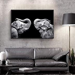 Floating Framed for Living Room Bedroom Black and...