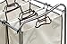Simple Houseware 4-Bag Heavy Duty Rolling Laundry Sorter Cart, Chrome