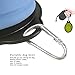 Arlei Pet Silicone Foldable Bowl - Retractable Travel Protable Water Bottle/Dish with a Metal Carabiner, Also Can Used as Flying Disc Toy for Dogs & Cats