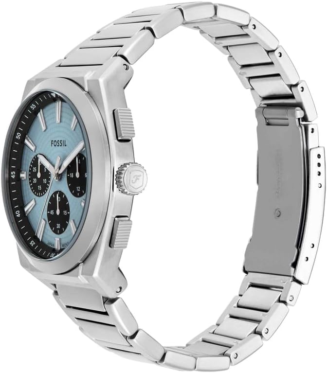 Everett Herren 44MM Silberne Edelstahluhr, FS6105