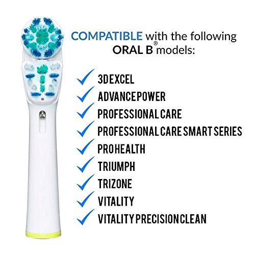 Premium Generic Replacement Brush Heads for Oral-B Braun Dual Clean (20 Pack) | Fits: Dual Clean Electric Toothbrushes, 3D Excel, Advance Power, Professional Care, Smart Series, Pro Health, Triumph