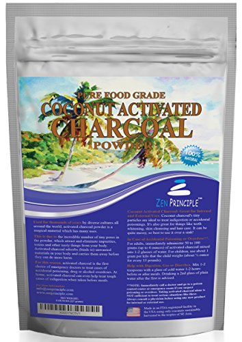 Organic Ultra-Premium Coconut Activated Charcoal Powder. Whitens Teeth, Rejuvenates Skin. Ideal for Detox or Accidental poisoning. USA-Owned Producers, Tested Pure and Safe. Food Grade. FREE scoop!
