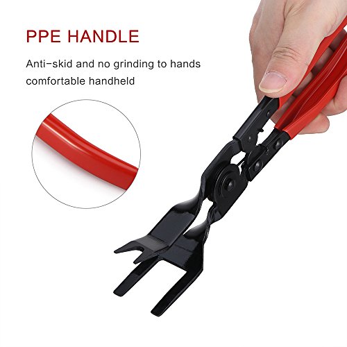 ALLOMN 3pcs Clip Plier Set Fastener Remover Auto Body Repair Tools with Storage Bag for Car Door Panel Dashboard