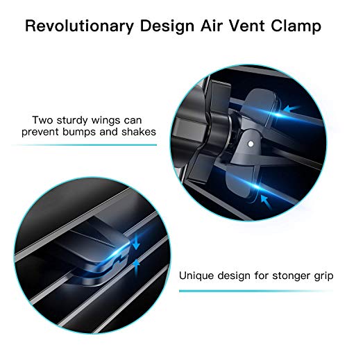 DM Car Phone Mount Air Vent Automatic Clamping Cell Phone Holder for Car Wireless Charger Built-in Battery Compatible with iPhone Xs Max/XR/XS/X/8 Plus, Samsung Galaxy S10/S10 Plus/S9/S8/S7/Note 9 10 - Thumbnail 4