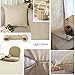 Home Brilliant 24x24 Pillow Cover Burlap Solid Linen European Throw Pillow Sham Cushion Cover for Bench Summer Decorations, 24x24, Light Linen
