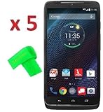 5 x Verizon Motorola DROID Turbo XT1254 XT-1254 Screen Protector Guard CLEAR PRE-CUT No Cutting Require Perfect Fit + EXTREME BRAND (5 x Clear Screen Protector)