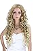 Kalyss Long Curly Blonde Wigs for Women Heat Resistant Wavy Synthetic Fiber Cosplay Costume Full Hair Wig For Women,24 inches 0.66lb