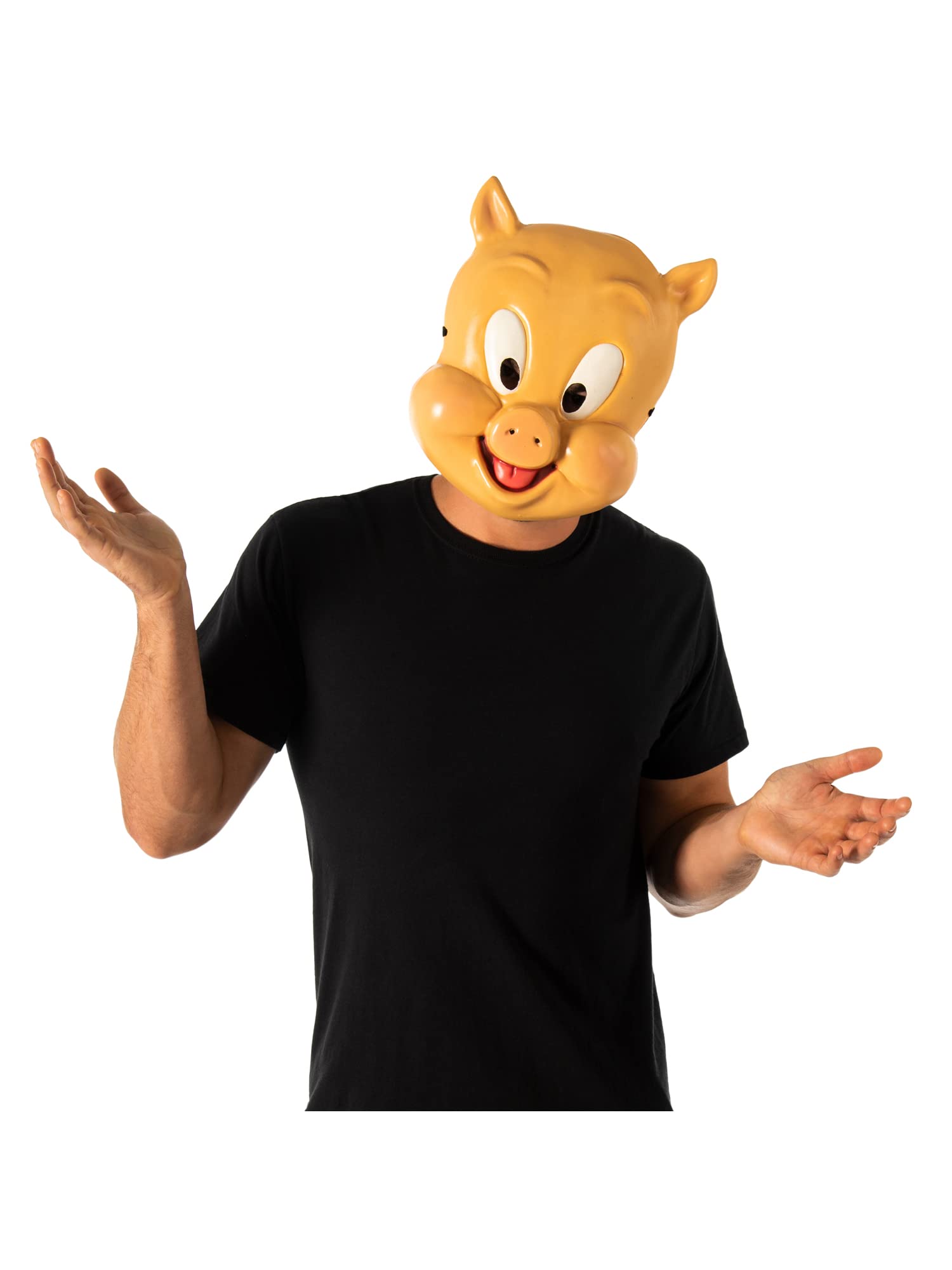 Rubies Official Warner Bros Space Jam 2 Porky Pig Mask, Cartoon Costume Accessory Adults