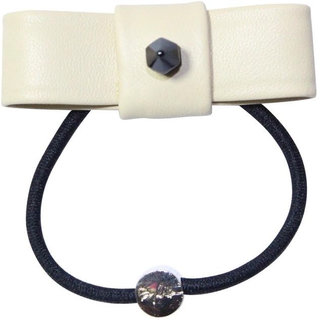 By Lilla Small Studded Leather Bow with Stud