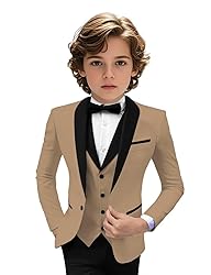 Tuxedo Suits for Boys 3 Pieces Slim Fit Boys Formal