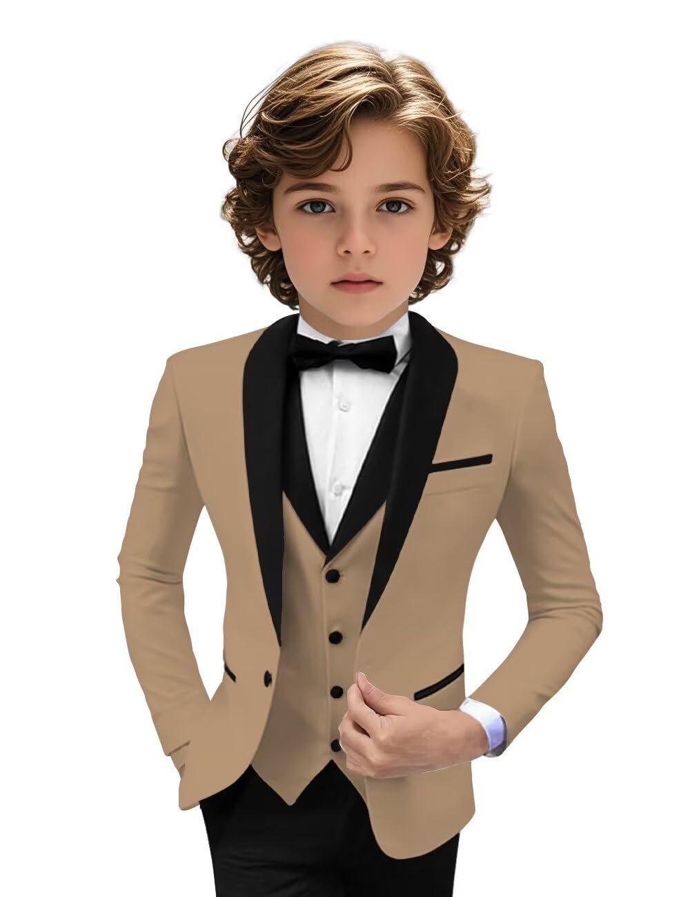 Tuxedo Suits for Boys 3 Pieces Slim Fit Boys Formal