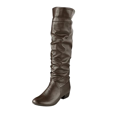 YWLINK Damen Winter Klassisch Elegant Overknees Langschaft Stiefel Hohe Stiefel RöHre Flache Niedrige Ferse Reitstiefel