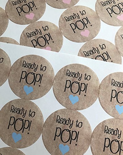 Ready To Pop Stickers, Ready to Pop, Ready to Pop Baby Shower, Custom Stickers, Customized Stickers, Labels, Custom Sticker, 20 STICKERS