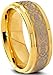 Charming Jewelers Tungsten Wedding Band Ring 8mm for Men Women Comfort Fit Celtic Knot 18K Yellow Gold Plated Step Beveled Edge Brushed Polished