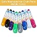 Hair Chalk Pens Set of 8 Colors -Safe for Hair & Skin, Comb, Beads, Hair Beading Tool for Braids - Add Flair of Colorful Streaks to Your Hair (Plain Colors) (Metallic Colors)