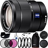 Sony Vario-Tessar T E 16-70mm f/4 ZA OSS Lens 23PC Bundle. Includes Manufacturer Accessories + 3PC Filter Kit (UV-CPL-FLD) + 4PC Macro Filter Set (+1,+2,+4,+10) + Deluxe Starter Kit + Cap Keeper