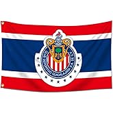YukaBa 3Ply Double Sided Chivas Fans Flag Banner - Guadalajara 3x5 ft Mexico Soccer/Futbol Flag