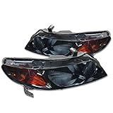 DNA Motoring HL-OH-HC064D-SM-AM Smoke Lens Amber